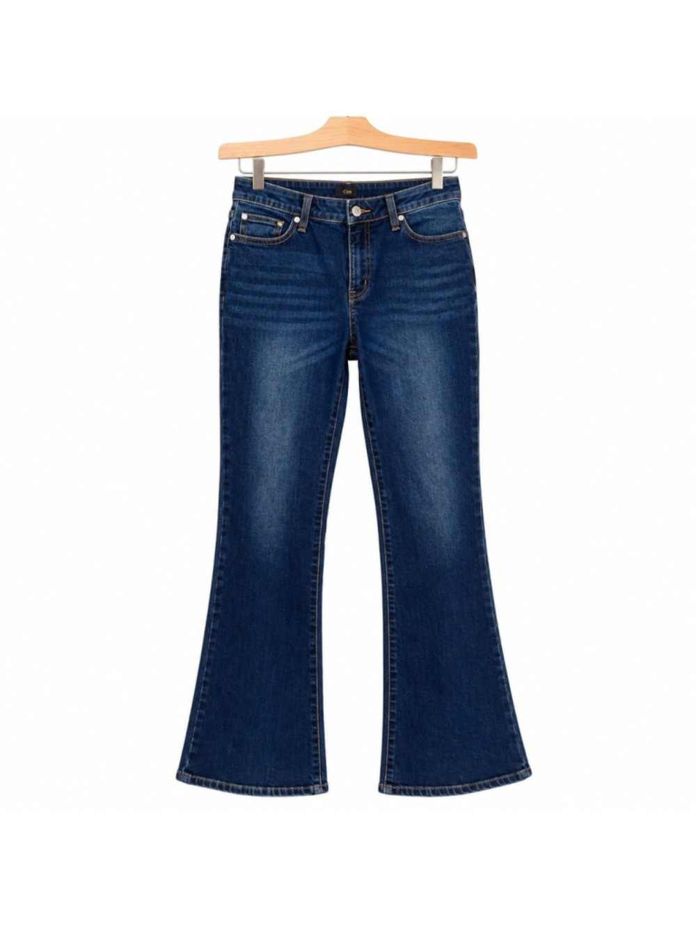 Quince Luna Stretch Flare Jeans Midnight Blue Denim Women's Size 29